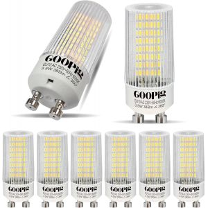 Ampoules Led Gu10 Maïs Blanc Chaud 2700k, 3,5w Ampoule Equivalent 50w Halogène Lampe, 385lm, Cylindrique Transparent T22, Sans Scintillement, Non Dimmable, Angle De Lumière 360°, Lot De 6 - Neuf