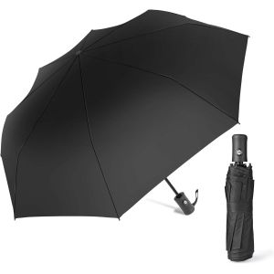 Tzf-Parapluie Pliant, Parapluie Pliant Automatique, Parapluie Imperm&eacute;able, R&eacute;sistant Au Vent, Pour Hommes, Femmes Et Enfants - Noir - Neuf