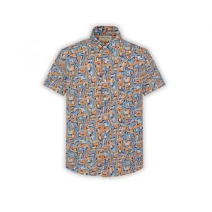 Chemise Homme Manches Courtes - Sullivan - Multicouleur - Col Boutonn&eacute; - 100% Viscose - Regular - Neuf