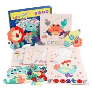 Cadeaux &eacute;ducatifs Cadre en bois Puzzle 26 Lettres minuscules Reconnaissance Enfants - Neuf