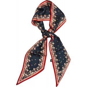 Écharpe En Satin De Soie 148 X 13,5 Cm Cravate Double Couche Pour Blazer,Manteau,Robe,74# Psl Rouge Et Noir,148cm X 13,5cm - Neuf