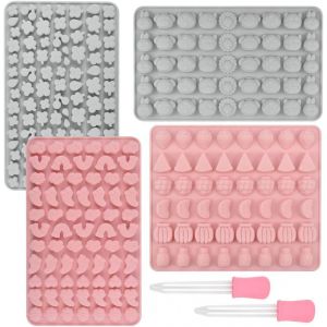 Kal-Moules En Silicone 4pcs Moules À Bonbons À Gummy Petit Bac À Glaçons Moules À Chocolat Moule De Cuisson Plateaux Pour Bonbon Et Chocolats Gelée Gâteaux Muffin - Neuf