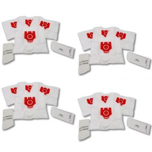SOS Accessoire Lot de 4 Sac d'aspirateur pour Miele FJM Série Complete C1 Compact C1 C2 FJM Série S2 S3 S4 S5 S6 S7 avec 2 Filtres en Microfibre Aspirateur (9917710 KOMPATIBEL) - Neuf