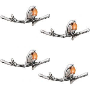 Chenquansarl-Lot De 2 Paires De Boucles D'oreilles Rouge-Gorge, En Alliage De Zinc, Cadeau Pour Femme, Boucles D'oreilles Pour Oreilles Percées, Boucles D'oreilles À Tige, Cadeau Pour Amoureux Des O - Neuf