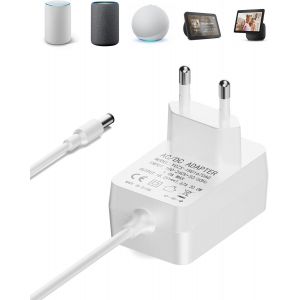 KALANKA-Chargeur de Remplacement 30W pour Echo 3e/4e Gén, Echo Show 8/10/15, Echo Plus 2e Gén ¿ Adaptateur Secteur avec Câble 1,5 m Blanc Compatible Alexa - Neuf