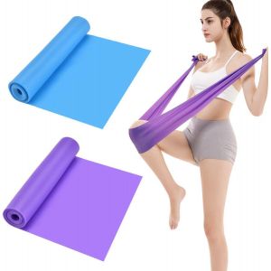2 Pcs Bande &Eacute;lastique Fitness,1.5 M X 15 Cm &Eacute;lastique Bande De Resistance Sport Musculation Pour Kin&eacute;sith&eacute;rapie,Yoga,Pilates,R&eacute;&eacute;ducation Dans Salle De Gym Ou Domicile - Neuf