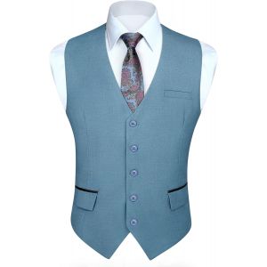Cauc-Gilet Costume Homme Formel Classique Casual Gilets Sans Manche Homme Pour Mariage Business Parti Coton Vest - Neuf