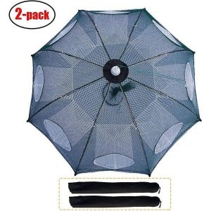 Pi&egrave;ge &Agrave; Poisson Pliable Automatique Portable - Lot De 2, Facile &Agrave; Utiliser Pour Attraper Des Crabes, Des Crevettes Et Plus Encore - Id&eacute;al Pour Les Aventures De P&ecirc;che En Famille ! - Neuf