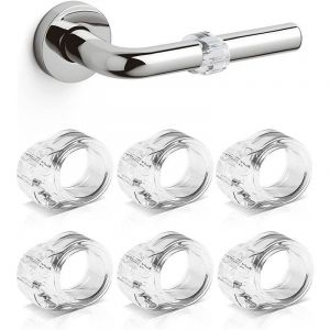 Lot de 6 protecteurs de poignée de porte, butées de porte pare-chocs, protecteurs de poignée de porte à haute élasticité, protègent les murs et les meubles, 18 mm - Neuf