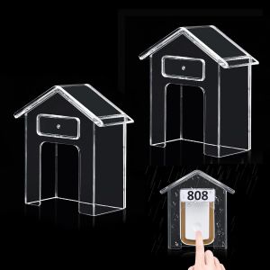 MDY-Couvercle Étanche Transparente pour Bouton de Sonnette, 2 Pièces Housse de Protection Sonnette sans Fil, Protection Sonnette Exterieur Pluie, Contrôle D'accès de Porte Étanche (10x7x4 cm) - Neuf