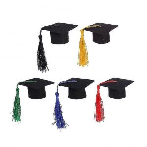 5 Pcs Mini obtention du Dipl&ocirc;me Bouteille de Vin d&eacute;co Pompon de Fantaisie Dr Dipl&ocirc;me Baccalaur&eacute;at Chapeau pour Bouteille de Vin - Neuf