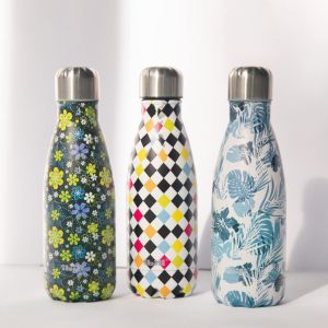 Bouteille Isotherme Arlequin, 350 Ml, Acier Inoxydable 18/10, Double Paroi - Neuf