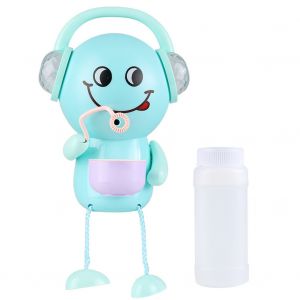 Machine A Bulles Lumineuse Electrique Portable Et Automatique Avec Musique De Dessin Anime (Bleu) - Neuf