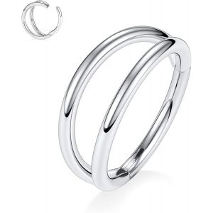 Kal-Boucles D'oreilles H&eacute;lix 16 G Pour Cartilage, Conque, H&eacute;lix, Anneau Segment &Agrave; Charni&egrave;re En Acier Chirurgical 316l, Septum, Nez, Tragus, Daith - Neuf