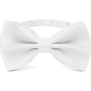Cravate Papillon Déjà Nouée En Différentes Couleurs Pour Fête,Mariage,Blanc,M - Neuf