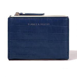 Porte-monnaie en cuir pour les Femmes Exquis RFID Blocage Bifold avec fermeture &agrave; Glissi&egrave;re Poche et la Fen&ecirc;tre d'identification - Neuf