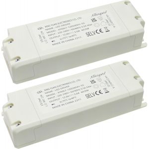 Transformateur Led 18w, Alimentation Basse Tension 12v Dc 1.5a Lot De 2, Pour Ampoules Led G4, Mr11, Mr16 Driver Lampe &Agrave; Tension Constante - Neuf