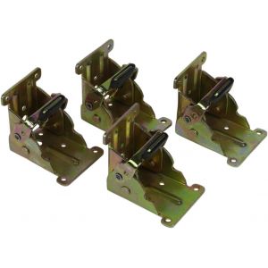 Lot de 4 pieds de table pliants, charni&egrave;res auto-bloquantes &agrave; 90 degr&eacute;s, supports d'extension de table avec vis pour connecteur d'accessoires de meubles de maison - Neuf