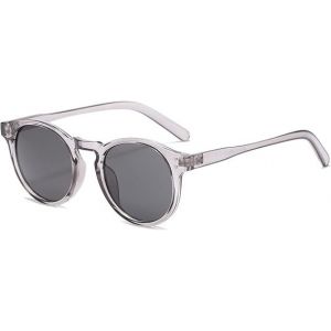 Lunettes de soleil rondes vintage pour hommes et femmes, monture transparente, classiques, rétro, rondes, unisexes, protection UV400 - Neuf