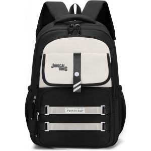 CHECARZHN--NO1-Sac À Dos Fille Collège, 2025 Cartable Adolescent Scolaire Pour Imperméable Durable, Sac Ecole Lycée Fille Grande Capacité Pour 15.6"" Ordinateur, 32L -Noir - Neuf