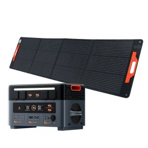 OSCAL PowerMax 2400 Pro Réservoir solaire portable 2016Wh + OSCAL PM200 Pro Panneau solaire pliable 200W Station d'énergie Portable - Neuf
