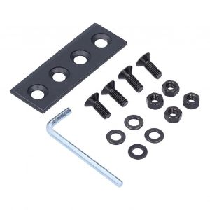 Kit de plaque de connecteur de rail de porte de grange Quincaillerie de porte coulissante en acier au carbone 8x2.7cm - Neuf