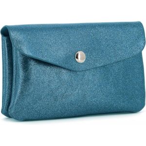 CAUC-Porte-Monnaie et Cartes en Similicuir Iris&eacute; Brillant - Portefeuille Pochette Format Mi-Longue &agrave; Magn&eacute;tique - Pratique L&eacute;ger - Neuf