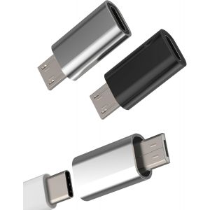 LORANKA-Adaptateur USB C Femelle vers Micro USB M&acirc;le (3 pi&egrave;ces) Type C C&acirc;ble Chargeur Connecteur Type C Android Plug Convertisseur Compatible avec Samsung Galaxy S6 Edge+ S7 Active Note 4 5 Donn&eacute;es - Neuf