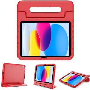NAERYUT-Coque Enfant Antichoc Pour Ipad 11 Pouces(A16) 2025,Ipad 10Ème Génération 10,9 Pouces 2022,Housse De Protection Avec Porte-Stylet Pour Enfant,En Silicone Avec Poignée Transport-Rouge - Neuf