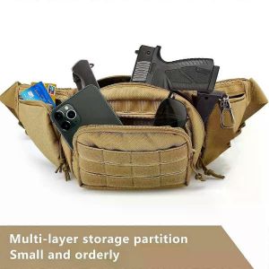 Sac de taille tactique multifonctionnel en plein air,grande capacité,sac à pistolet invisible étanche,sac de dessin portable,sacs de taille de sport - Neuf