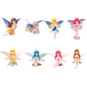 Mevronisshop-8 Pi&egrave;ces Miniatures Figurines De Fee, Micro Paysage Fleur F&eacute;e Elfe Poup&eacute;e, Ornements De F&eacute;es,Pour D&eacute;coration De Jardin Miniature, Accessoires Votre Jardin F&eacute;&eacute;rique,Ornement Ext&eacute;rieur Fig - Neuf