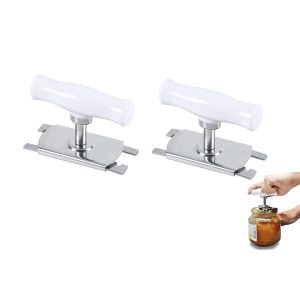 Ouvre-Bocaux R&eacute;glables En Acier Inoxydable (Lot De 2), Id&eacute;al Pour Les Personnes &Acirc;g&eacute;es Et Les Personnes Souffrant D'arthrite. Facile &Agrave; Utiliser Et &Agrave; Nettoyer. - Neuf