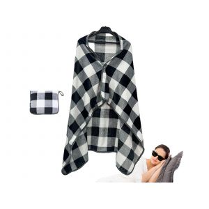 Oreiller-Couverture De Voyage 3 En 1 Avec Sangle Pour Bagage - Blanc - Neuf