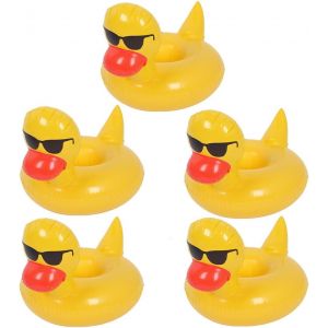 Cap-Plateau Flottant Piscine,Porte-Boissons Gonflable,5 Pièces Porte Gobelet Gonflable,Porte-Gobelet Flottant Pour Bain, Porte-Gobelet Gonflable Pour Fête De Piscine Familiale Pour Enfants - Neuf