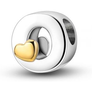 Kalanka-Femmes 925 Pendentif En Argent Pour Bracelets Charms Compatible Avec Les Bracelets Europ&eacute;ens Pour Les Femmes Filles Fit Bracelets Pandora Hypoallerg&eacute;nique 26 Perles De Lettres De Coeur - Neuf