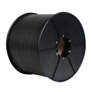 Rouleau de feuillard noir 12 x 0,5 mm x 1500 m - Neuf