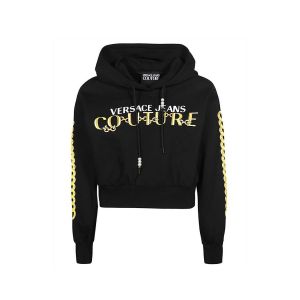 Sweatshirt Noir En Coton Pour Femme Versace Jeans Couture - Neuf