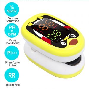 Oxymètre Pour Les Enfants Doigt Clip Saturation Du Sang En Oxygène De Détection Du Pouls Moniteur De Fréquence Cardiaque Jaune - Neuf