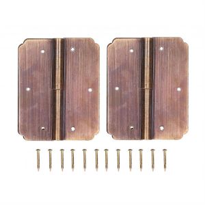 2Set Charni&egrave;re carr&eacute;e 6cm chinois antique armoire charni&egrave;re meubles quincaillerie accessoires - Neuf