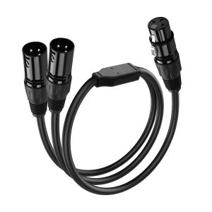 ChenQuanSarl-Câble Xlr 3 Broches 1 Mâle Vers 2 Femelles - Répartiteur Pour Enregistreur Home Studio, Amplificateur, Haut-Parleur De Table De Mixage (2M To F) - Neuf