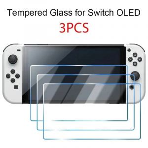 1/3 Pièces Verre Trempé Pour Nintendo Switch Oled 3 Pièces Film De Protection D'Écran Pour Nintendos Switch Switch Lite Verre De Protection.3Pcs For Switch Oled. - Neuf