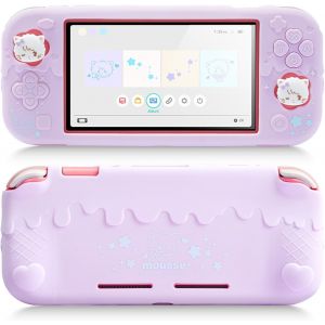Silicone Protective Shell Compatible with Switch Lite,Sweet Soft Ice Cream Cover Case for Switch Lite with 2 Thumb Grip Caps-Purple Mikko - Neuf