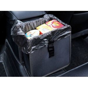 Poubelle de voiture pliable avec sangle r&eacute;glable et grande capacit&eacute; - Neuf