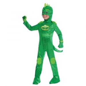 D&eacute;guisement Costume Deluxe Enfant Gluglu Gecko Taille 7-8 Ans - Pjmasques Pjmasks - Neuf