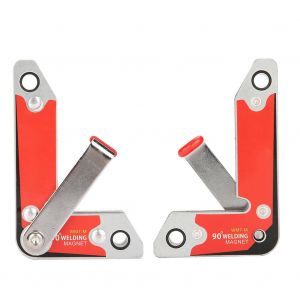 Lot de 2 pinces de soudage magnetiques avec poignee 30/60/90 degres - Neuf