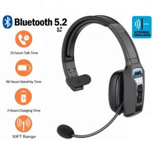 Casque sans fil Bluetooth 5.2 Trucker avec micro antibruit pour telephones et PC - Neuf
