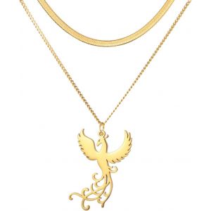 Kal-Collier De Phénix Pour Femmes Collier De Phénix Ascendant Collier Nirvana De Phénix Pendentif Oiseau Mythologique Phénix Renaît De Ses Cendres Bijoux Inspiration Cadeaux - Neuf