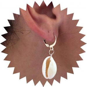 Kalhx-Boucles D'oreilles Cauris Vintage Boucles D'oreilles Pendantes Coquillage Puka Boucles D'oreilles Pendantes Coquillage Doré Boucles D'oreilles Cauris Bijoux Pour Femmes Et Filles (Doré) - Neuf