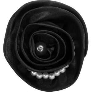 Kjdal-Broches En Tissu Fleur Perle Vintage,&Eacute;l&eacute;gantes &Eacute;pingles Florales Pour Femmes,Chapeau,Robe,Chemise,Cravate,Corsage,Noir - Neuf