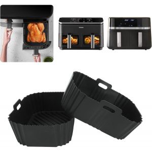Moule Silicone Air Fryer For Russell Hobbs Rapid Air 9l Friteuse Sans Huile, Airfryer Accessoires Plat Silicone Panier For Cosori Air Fryer 8,5l & Russell Hobbs 4,5l*2 27681-56 - Neuf
